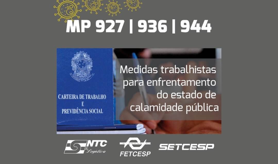 Cartilha com os principais pontos das Medidas Provisórias 927, 936 e 944