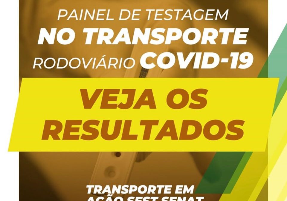 Sest Senat lança painel com impacto da pandemia sobre a saúde dos trabalhadores do transporte