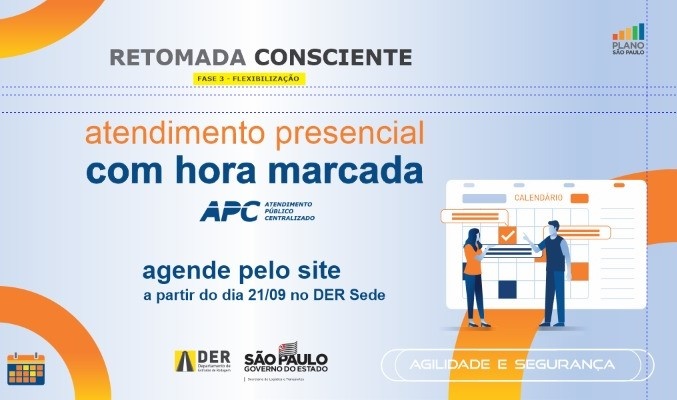 DER-SP retoma atendimento presencial apenas por agendamento