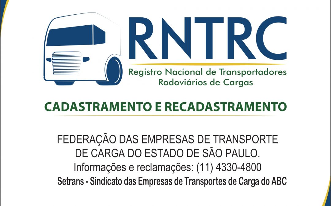 Antecipe a atualização no RNTRC no SETRANS