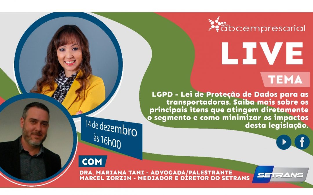 Lei Geral de Proteção de Dados nas transportadoras é tema de live do SETRANS