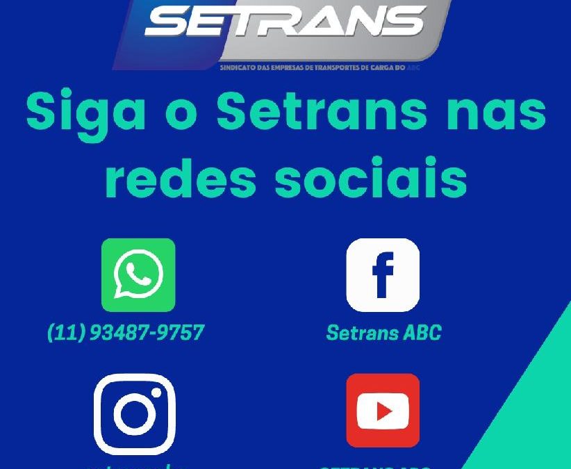 Siga o SETRANS nas redes sociais e fique atualizado sobre o TRC