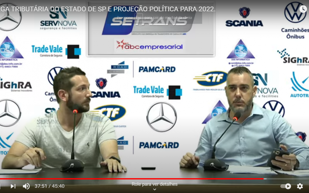 SETRANS debate carga tributária do Estado e política