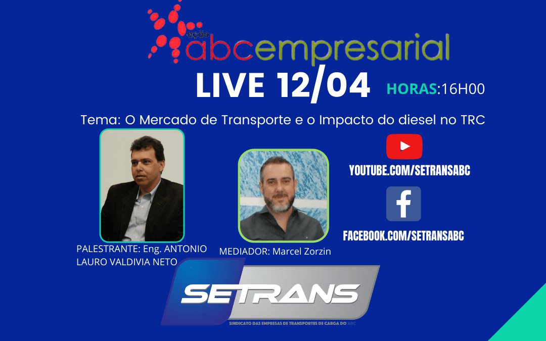 Live do SETRANS aborda o impacto do diesel no TRC dia 12 de abril