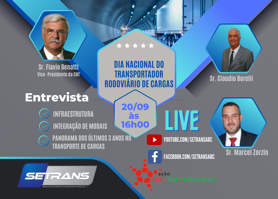 Infraestrutura de transportes é tema de live do SETRANS, dia 20
